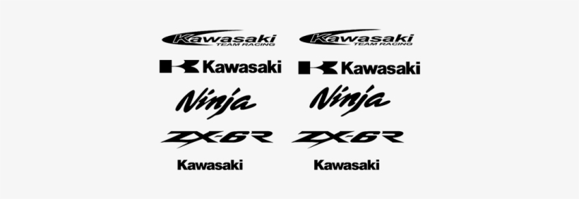 Kawasaki Ninja Zx6 R Set - Logo Kawasaki Ninja R, transparent png #1402141