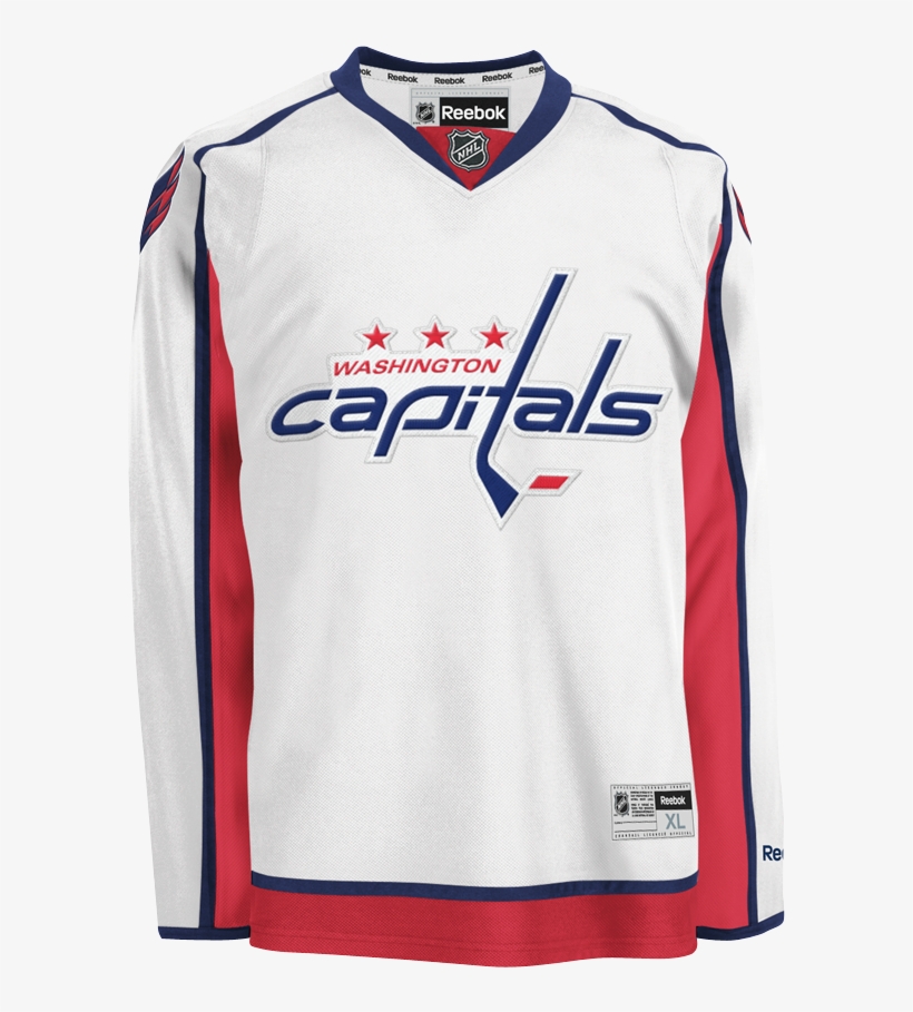 Reebok Washington Capitals Away Adult's Jersey Custom - White Washington Capitals Uniforms, transparent png #1402964