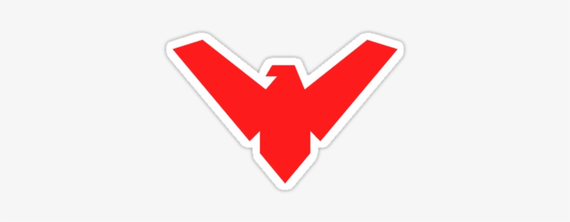 Nightwing Logo Red Nightwing By Commoncasualty - Nightwing Black Logo Png, transparent png #1404036