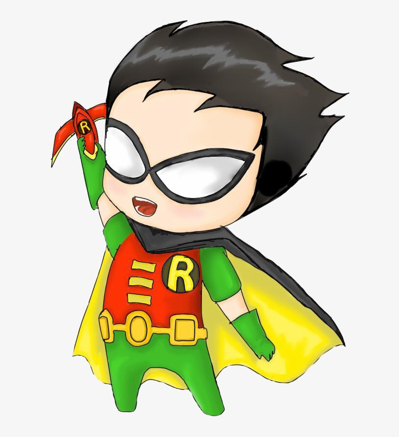 Robin Nightwing Batman Damian Wayne Superman - Teen Titans Robin Chibi, transparent png #1404204