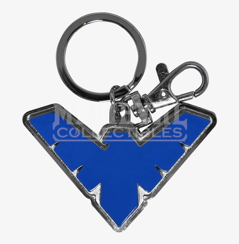 Blue Nightwing Emblem Keychain - Keychain, transparent png #1404224