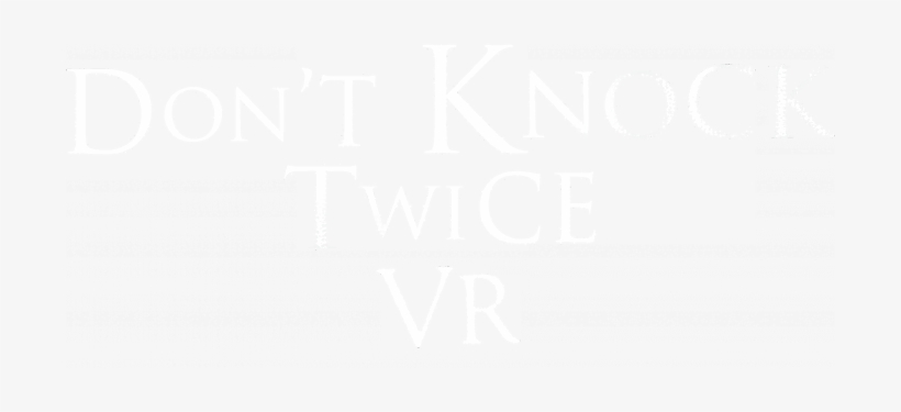 Don't Knock Twice - Vr Logo Png White, transparent png #1404605