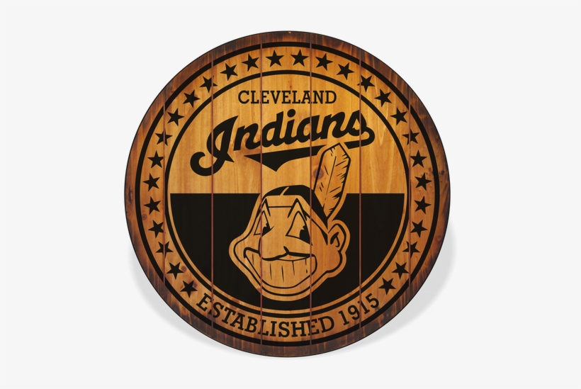 Cleveland Indians Barrel Top Sign - Cleveland Indians Die-cut Decal - 8in X8in White, transparent png #1404746