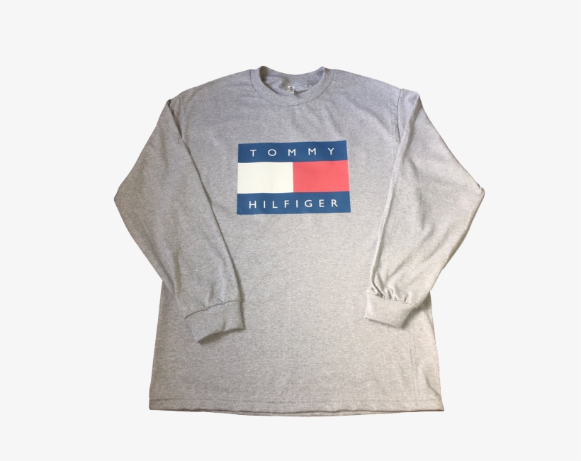 Vintage 90s Tommy Hilfiger Long Sleeve T Shirt - Tommy Hilfiger Vintage Long Sleeve, transparent png #1405120