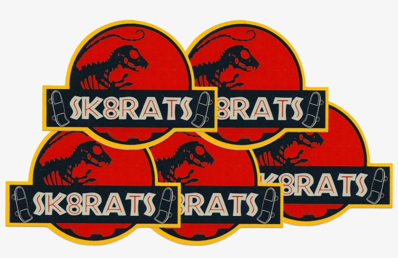Image Of Sk8rats Jurassic Park Sticker Pack - Jurassic Park, transparent png #1405475