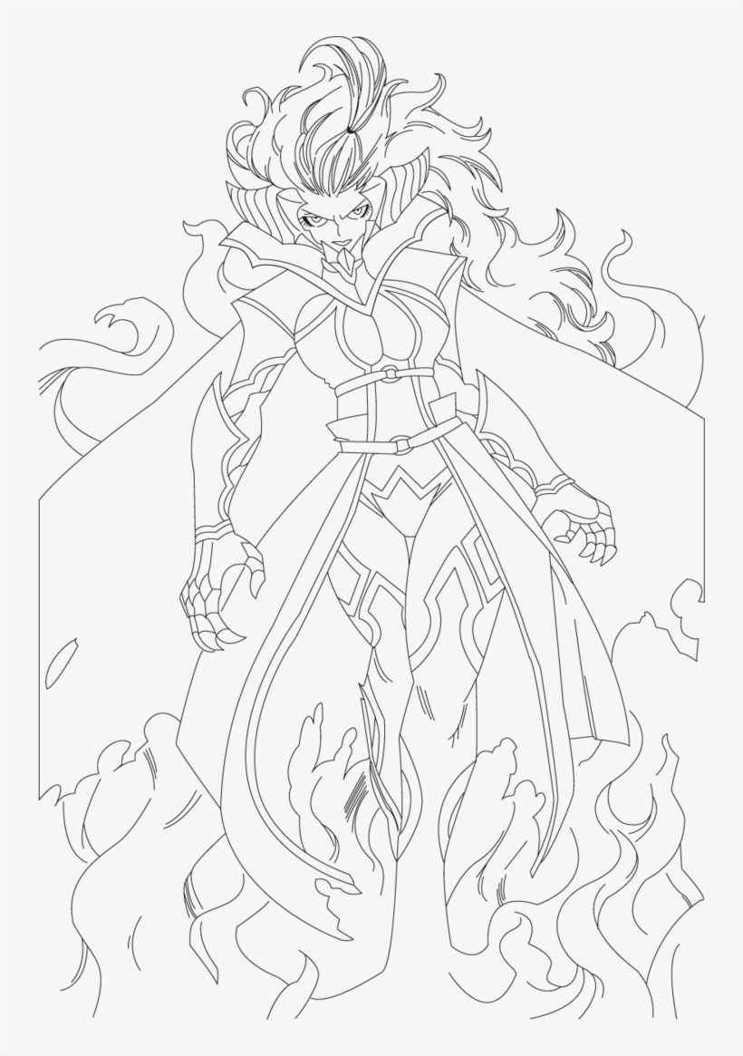 Royalty Free Download Fairy Tail Mirajane Strauss Lineart - Fairy Tail Mirajane Lineart, transparent png #1407262