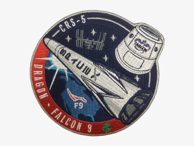 Official Spacex Crs-5 Mission Patch - Crs 5 Spacex Patch, transparent png #1407493