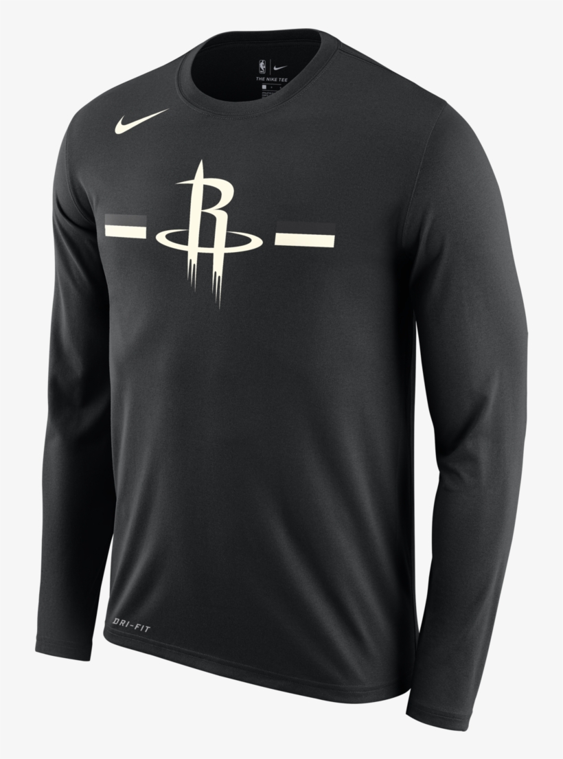 Men's Houston Rockets Nike L/s Stripe Logo Tee - Long Sleeve Titans Shirt, transparent png #1408673
