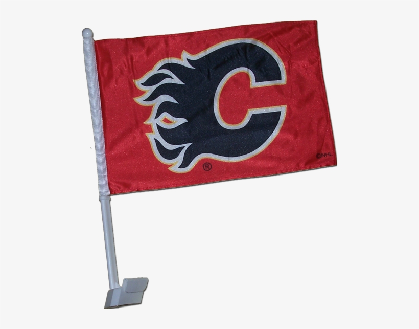 Calgary Flames Window Mounted Car Flag - Calgary Flames Ccm Jersey, transparent png #1408676