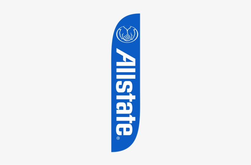 Allstate Insurance Feather Flag Blue - Allstate Insurance Feather Flag, transparent png #1408732