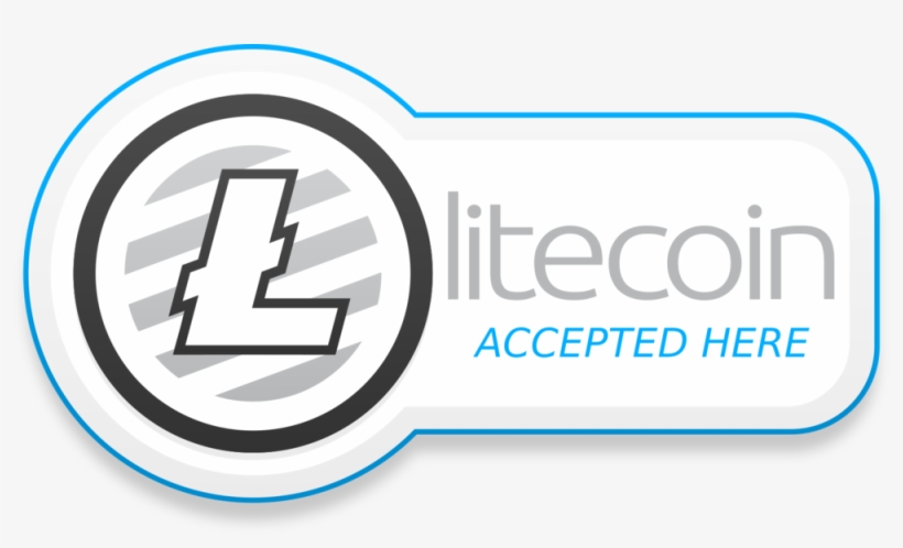 Litecoin Accepted Here 6b - Litecoin, transparent png #1409783