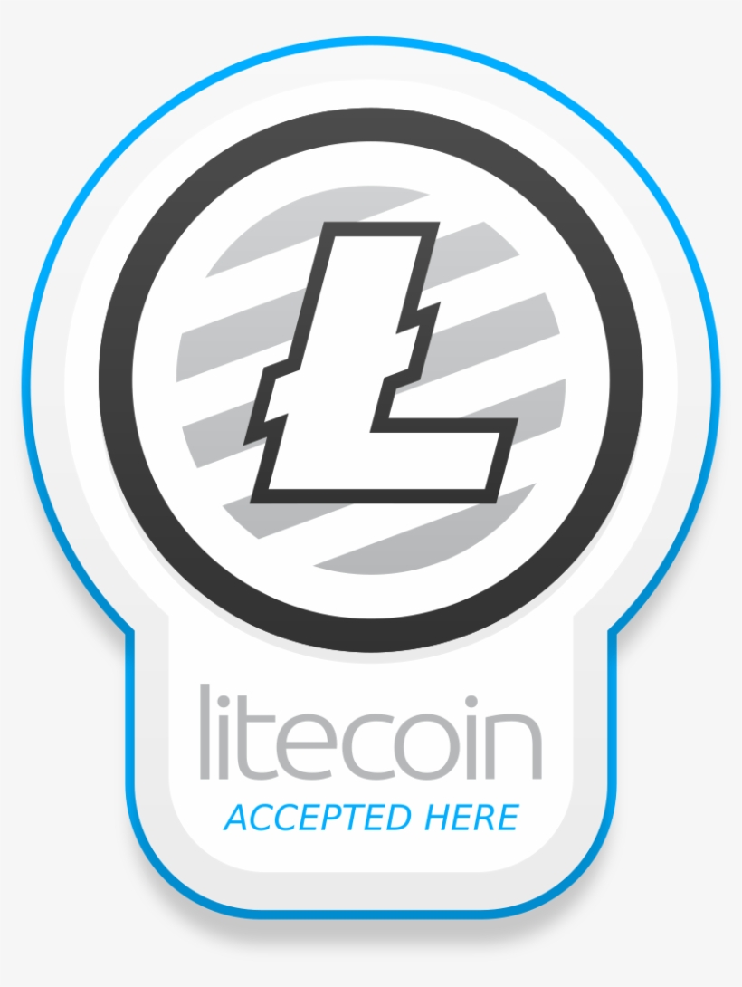 Litecoin Accepted Here 6c - Litecoin, transparent png #1410122