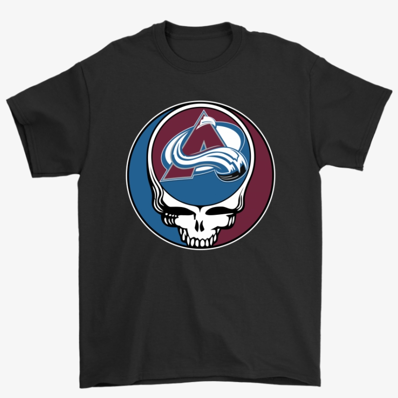 Nhl Team Colorado Avalanche X Grateful Dead Logo Band - Fortnite Unicorn T Shirt, transparent png #1410406