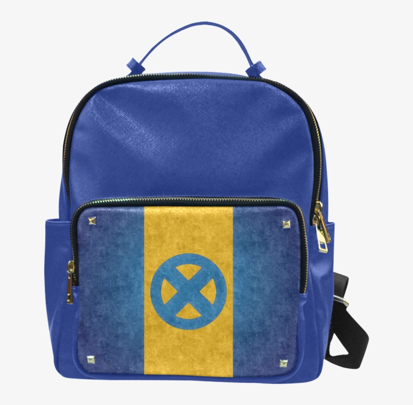 Psylocke Taiga Leather Backpack With X Men Logo - Yimao Hand Painted Deer Leather Backpack Purse Backpack, transparent png #1410751