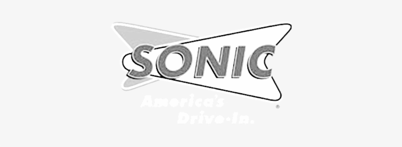 Sonic - Sonic Drive In Logo Black And White, transparent png #1410933