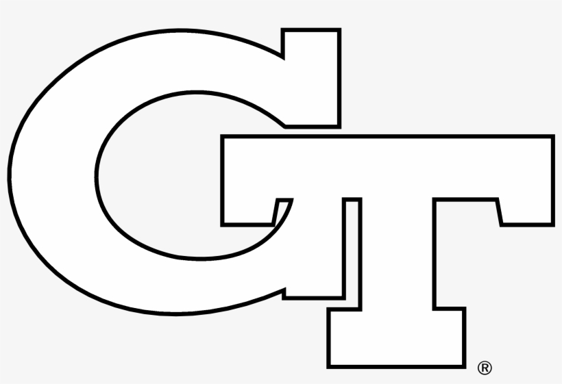 Georgia Tech Yellow Jackets Logo Black And White - Georgia Tech Logo White, transparent png #1411472