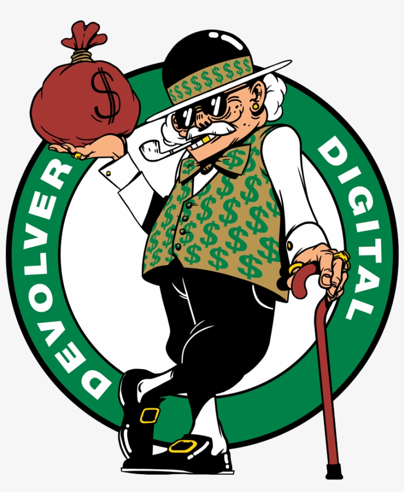 Opreem Devolver Tshirt Illustration - Boston Celtics Logo Parody, transparent png #1411799