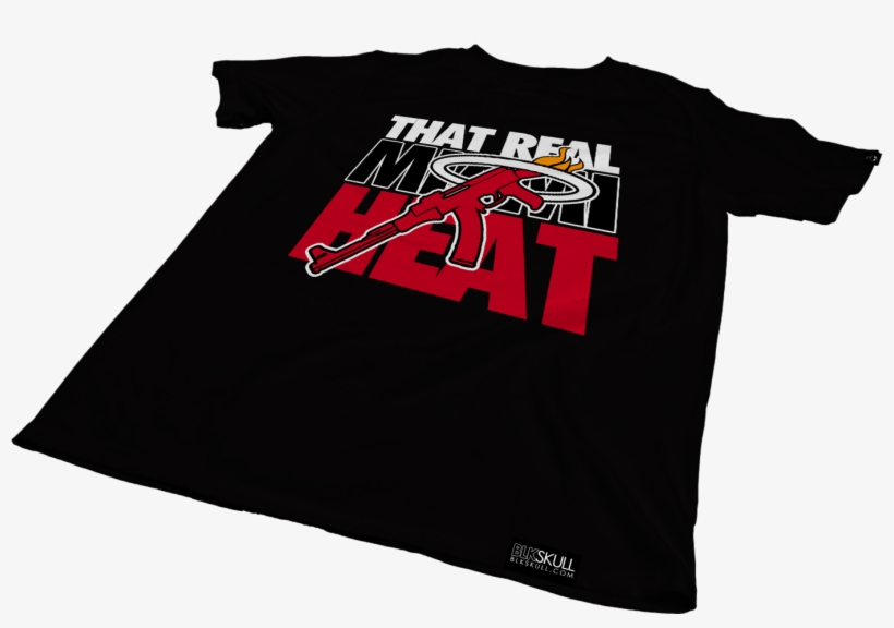 Miamiheat-blk5 - Active Shirt, transparent png #1411908