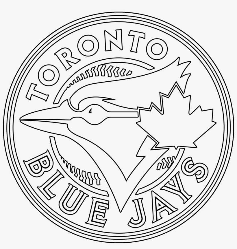 Toronto Blue Jays Logo Coloring Page Stencil Outline - Blue Jays Logo Drawing, transparent png #1412421
