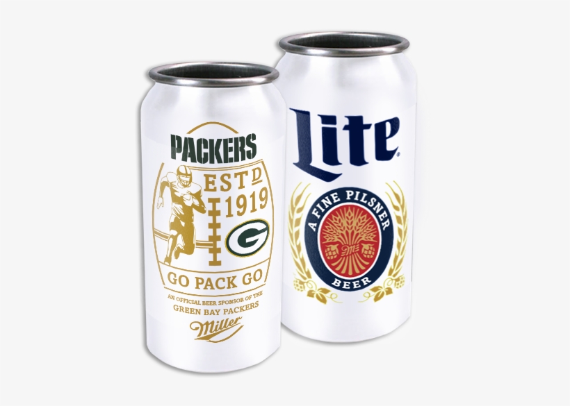 Green Bay Packers - Vikings Miller Lite Can, transparent png #1412462