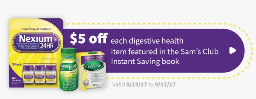 Is Digestive Health At The Top Of Your List Sam's Club - Nexium 24hr Acid Reducer - 28 Capsules, transparent png #1412909