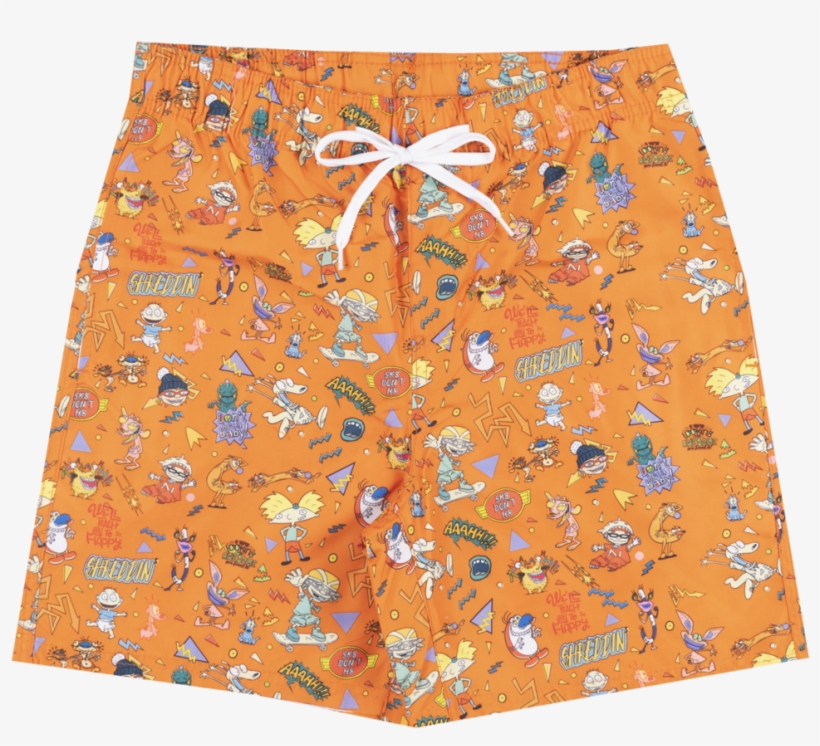 Nickelodeon Swim Trunks Board Shorts Mens Swimwear - Swimsuit, transparent png #1413385