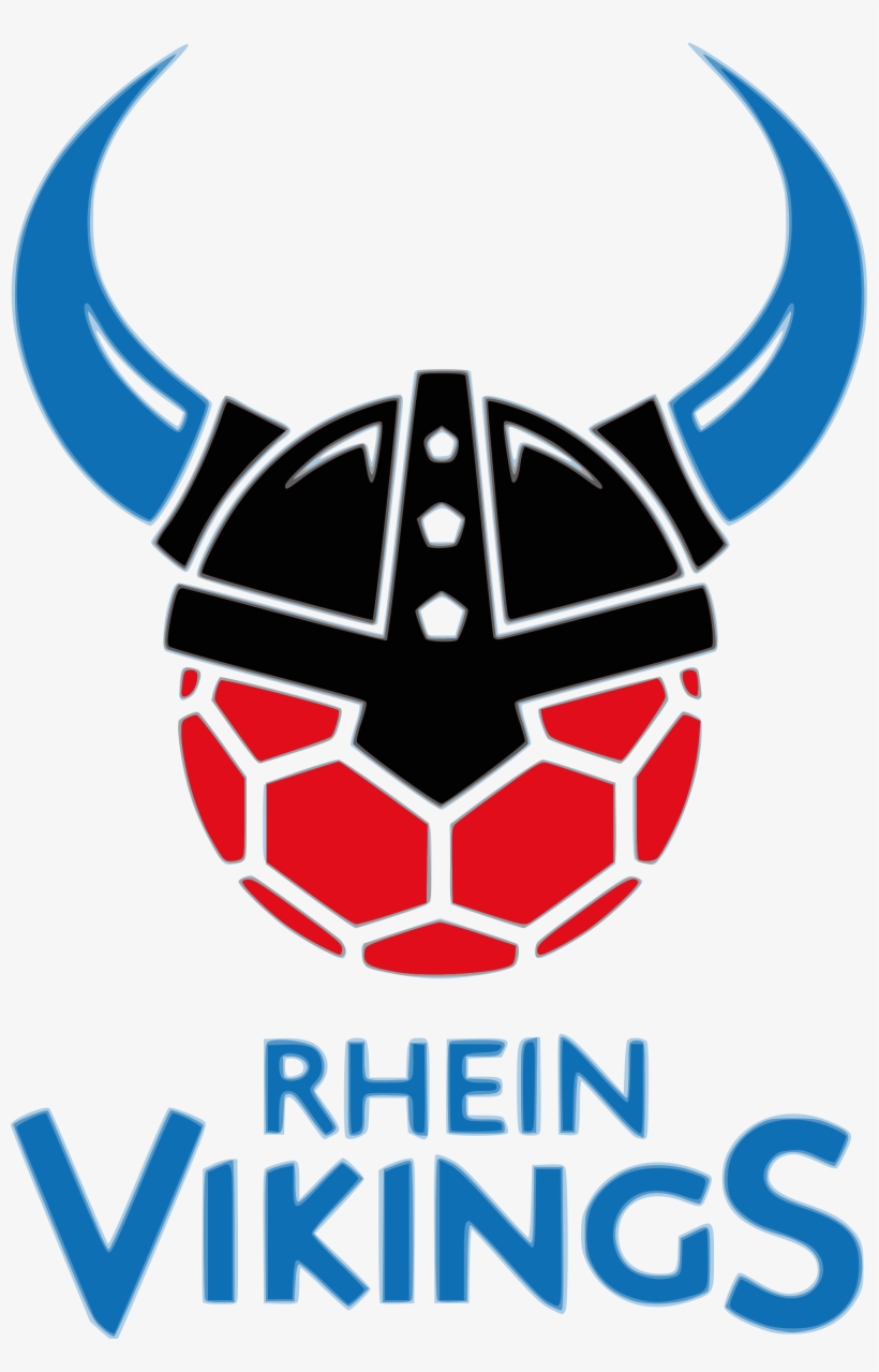 Clip Art Black And White Stock Datei Hc Rhein Vikings - Rhein Vikings Logo, transparent png #1413636