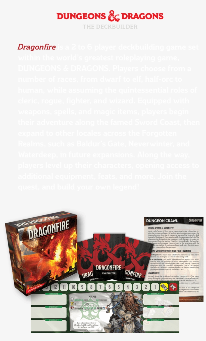 Dungeons & Dragons Dragonfire Deckbuilding Game Dungeons - Catalyst Game Labs Dragonfire Deck Building Card Game, transparent png #1414388