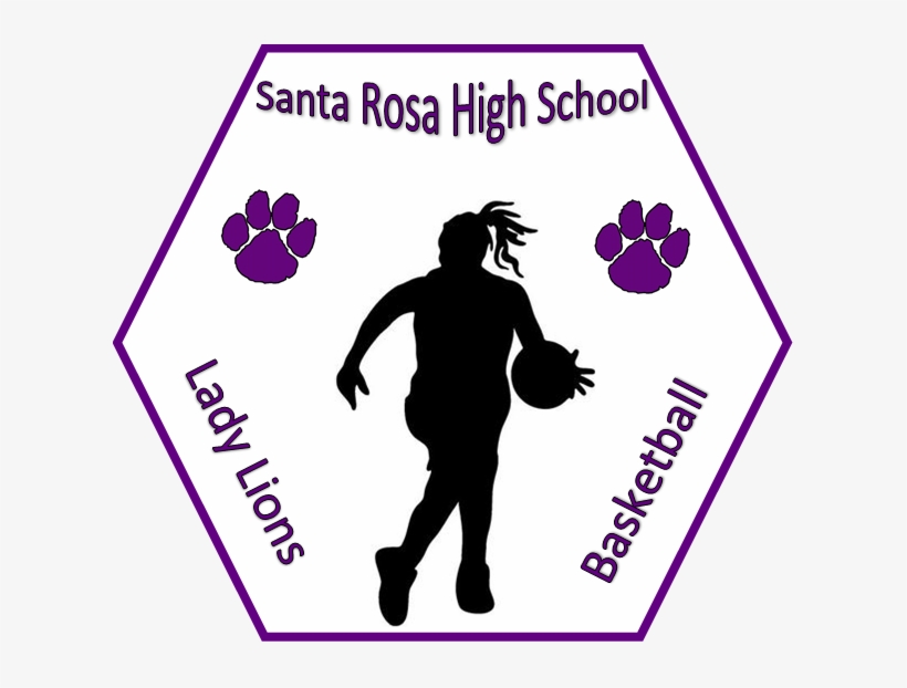 Lady Lions Basketball Logo - Girl Playing Basketball Silhouette, transparent png #1415936