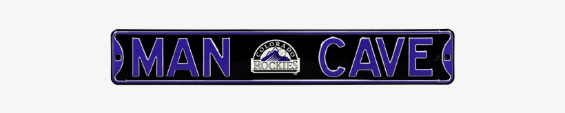 Colorado Rockies “man Cave” Authentic Street Sign - Colorado Rockies Black 6" X 36" Man Cave Steel Street, transparent png #1416076
