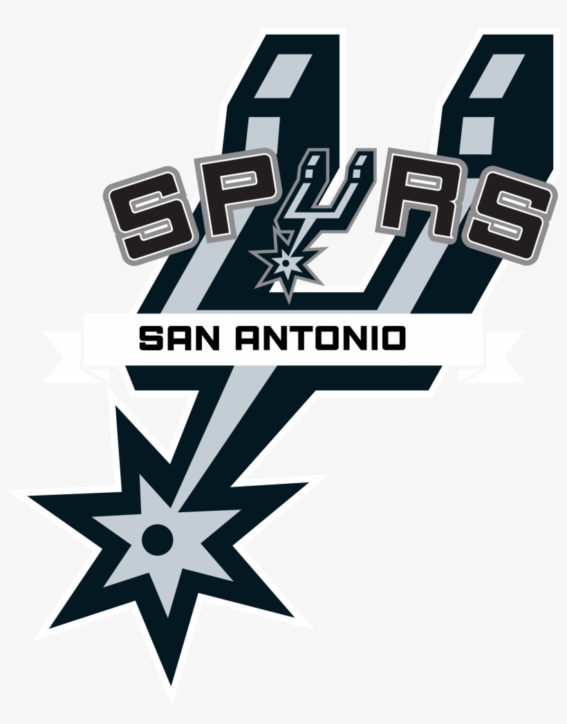 Spurs Drawing San Antonio Clipart Transparent Stock - San Antonio Spurs Logo Png, transparent png #1417443