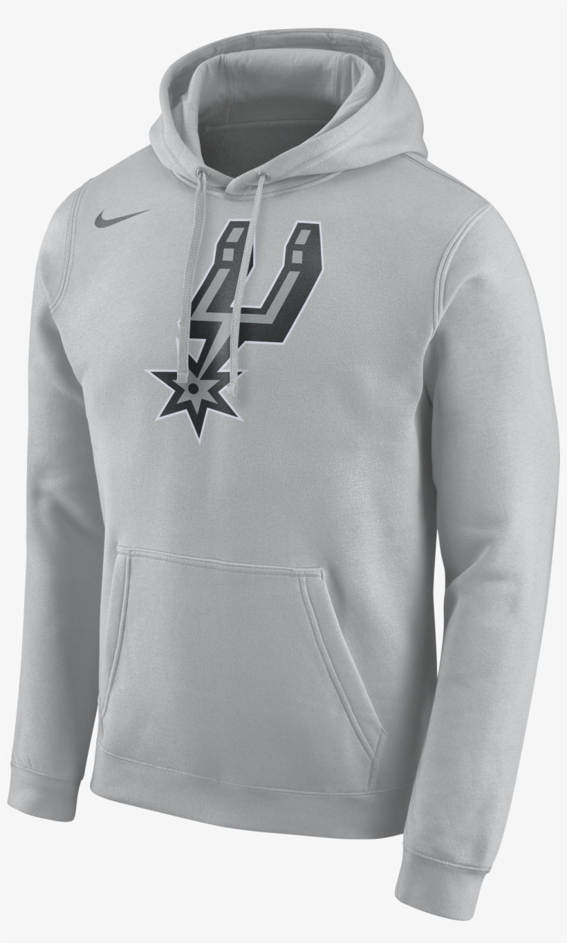 Nike Nba San Antonio Spurs Hoodie Club Logo - Nike San Antonio Spurs Club Hoodie, transparent png #1418059
