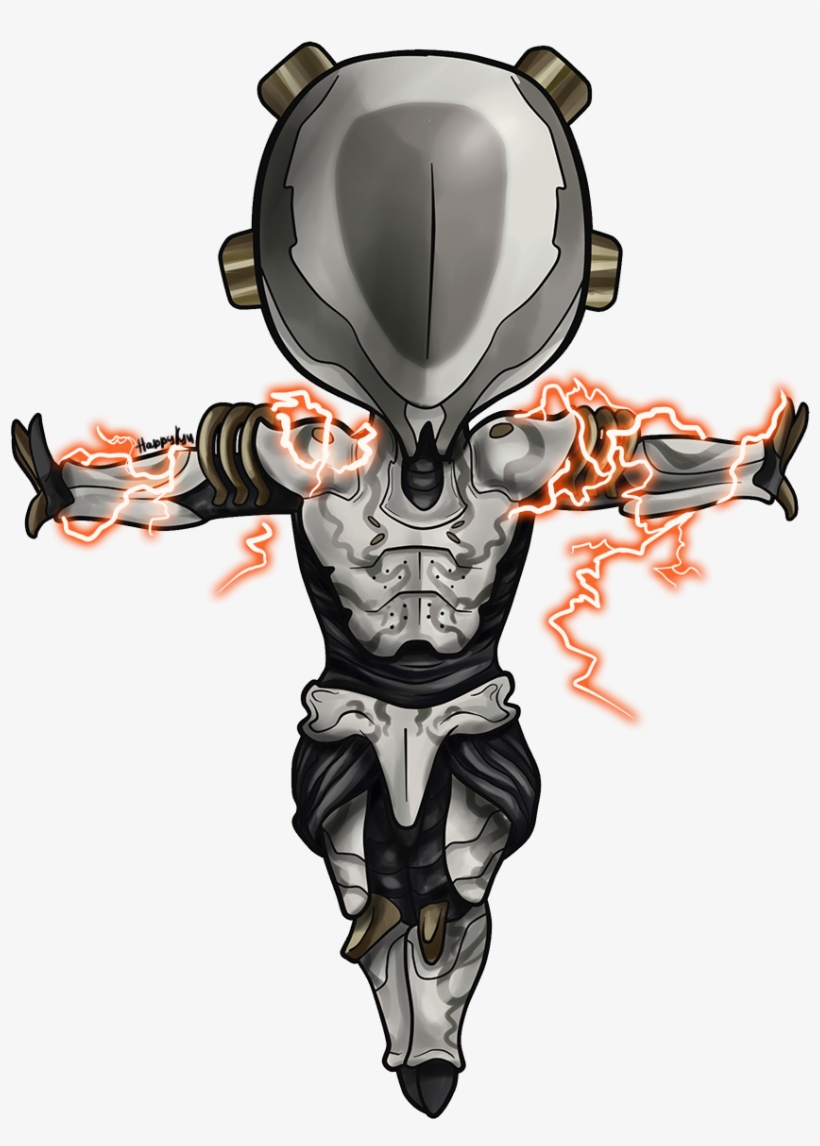 Warframe Volt Warframe Volt Chibi Chibi Warframe Tenno - Drawing, transparent png #1418565