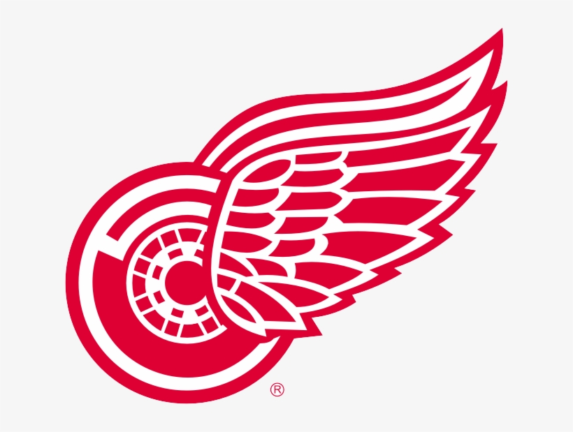 Detroit Red Wings Logo Png Clip Black And White Library - Detroit Red Wings Outline, transparent png #1420493
