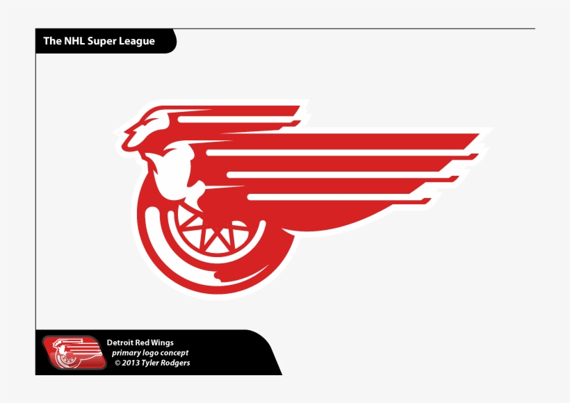 Free Detroit Red Wings Logo Png - Nhl Super League Chris Creamer's Logos, transparent png #1421440