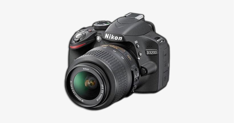 The Gallery For > Nikon Camera Logo Png - Nikon D3200 Kit With 18-55mm Vr Lens Kit, transparent png #1423871