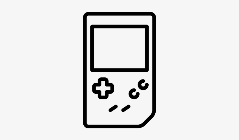 Old Gameboy Console Vector - Game Boy Outline, transparent png #1424723