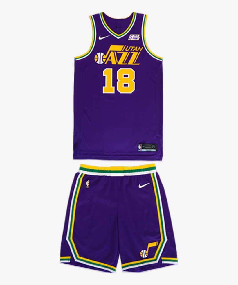 Utah Jazz 40 Season Purple Throwback Uniform 2018-19 - Jazz Throwback Jersey 2018, transparent png #1425668