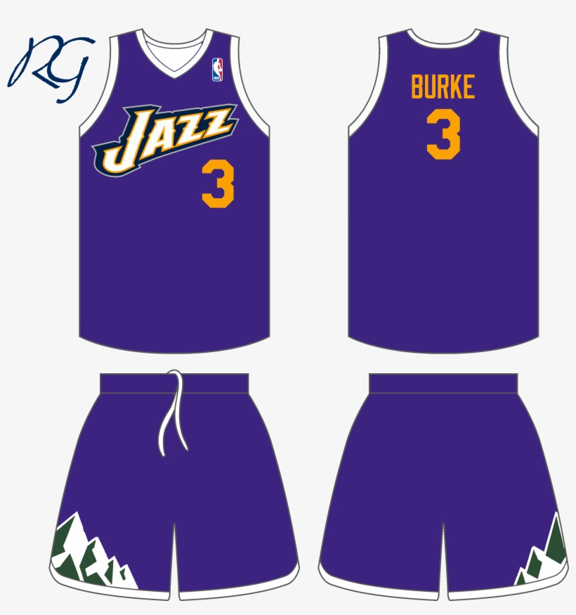 My Concept Idea For Jazz Alternate Uni's - Old Washington Wizards Jerseys, transparent png #1426216