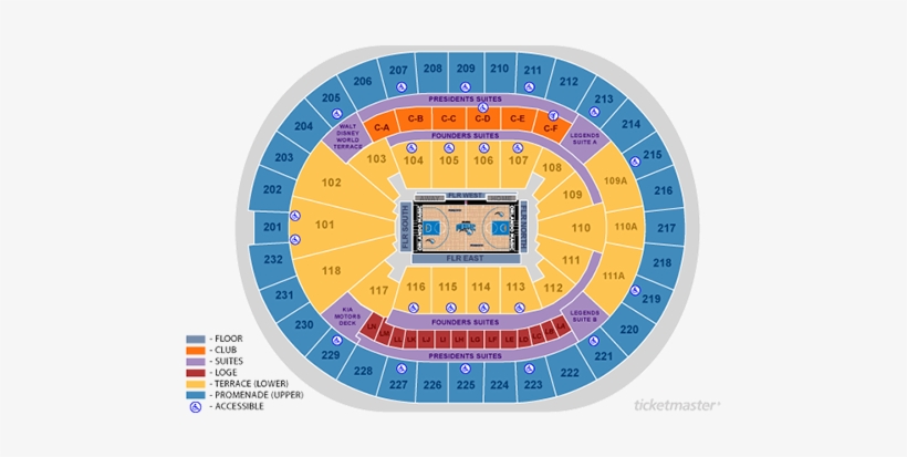 Orlando Magic - Amway Center Seating, transparent png #1426501