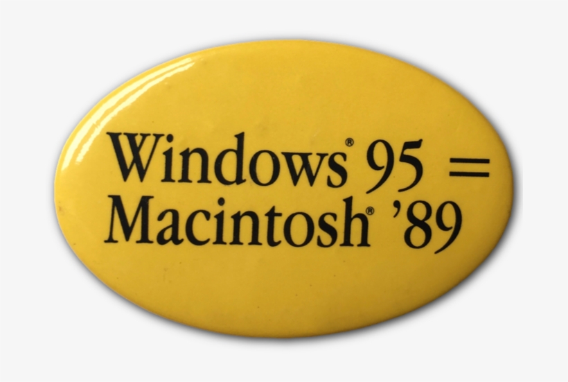 Win 95 = Mac 89 Button - Windows Xp Made Simple, transparent png #1427194