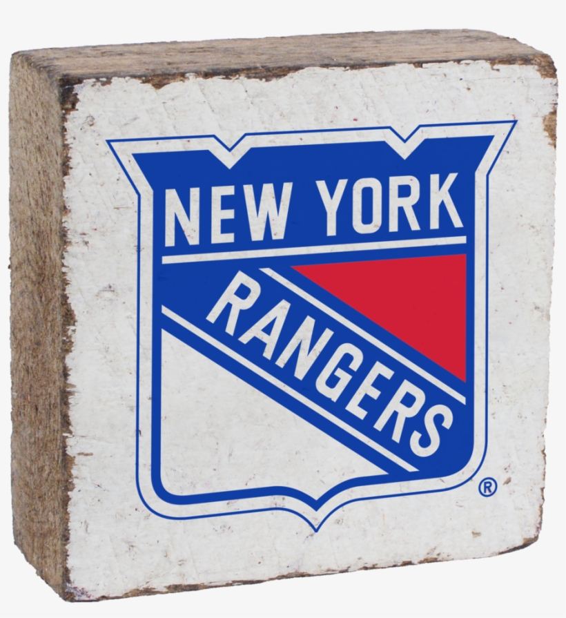 New York Rangers Rustic Block - New York Rangers, transparent png #1429411