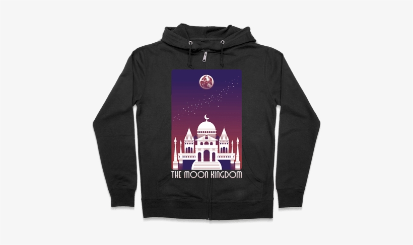 The Moon Kingdom Zip Hoodie - Introvert Hoodies, transparent png #1429538