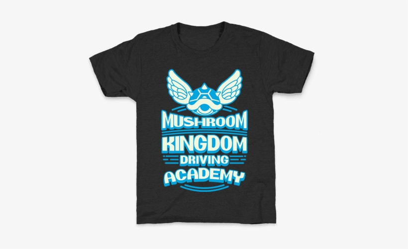 Mushroom Kingdom Driving Academy Kids T-shirt - T-shirt, transparent png #1429593