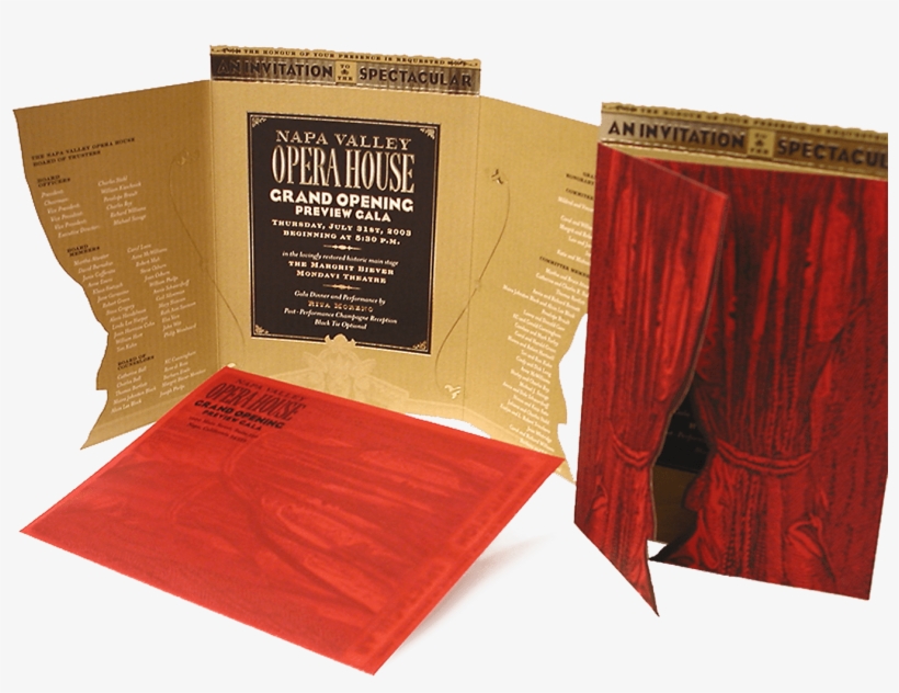 Napa Valley Opera House Grand Opening Celebration Invitation - Book Cover, transparent png #1429951