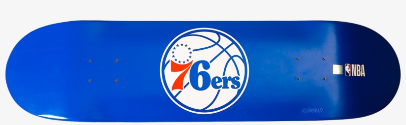 Officially Licensed Nba® Skateboard Deck - Fathead Philadelphia 76ers Logo Wall Graphic, transparent png #1431241