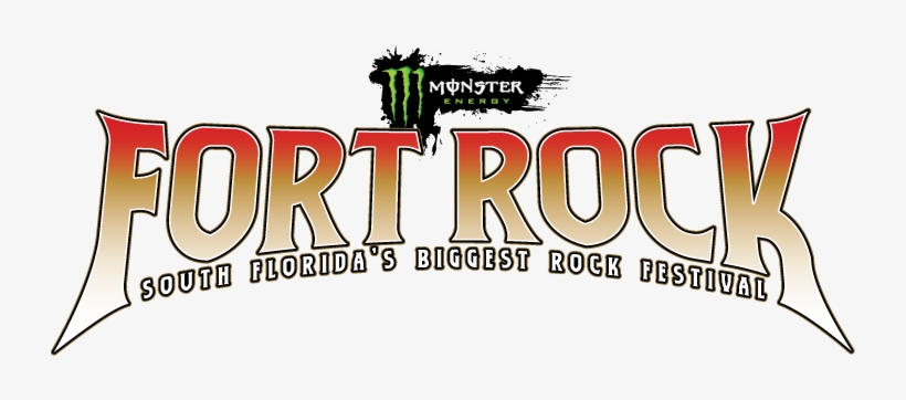 Monster Energy Fort Rock 2017 Logo - Monster Energy Drink Fan T Shirt, transparent png #1431736