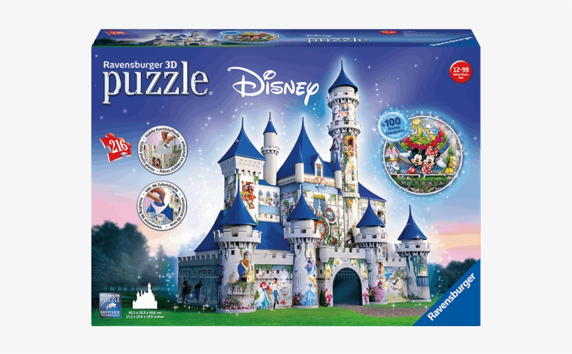 Disney Castle 216pce 3d Ravensburger Puzzle - Puzzle Disney, transparent png #1433645