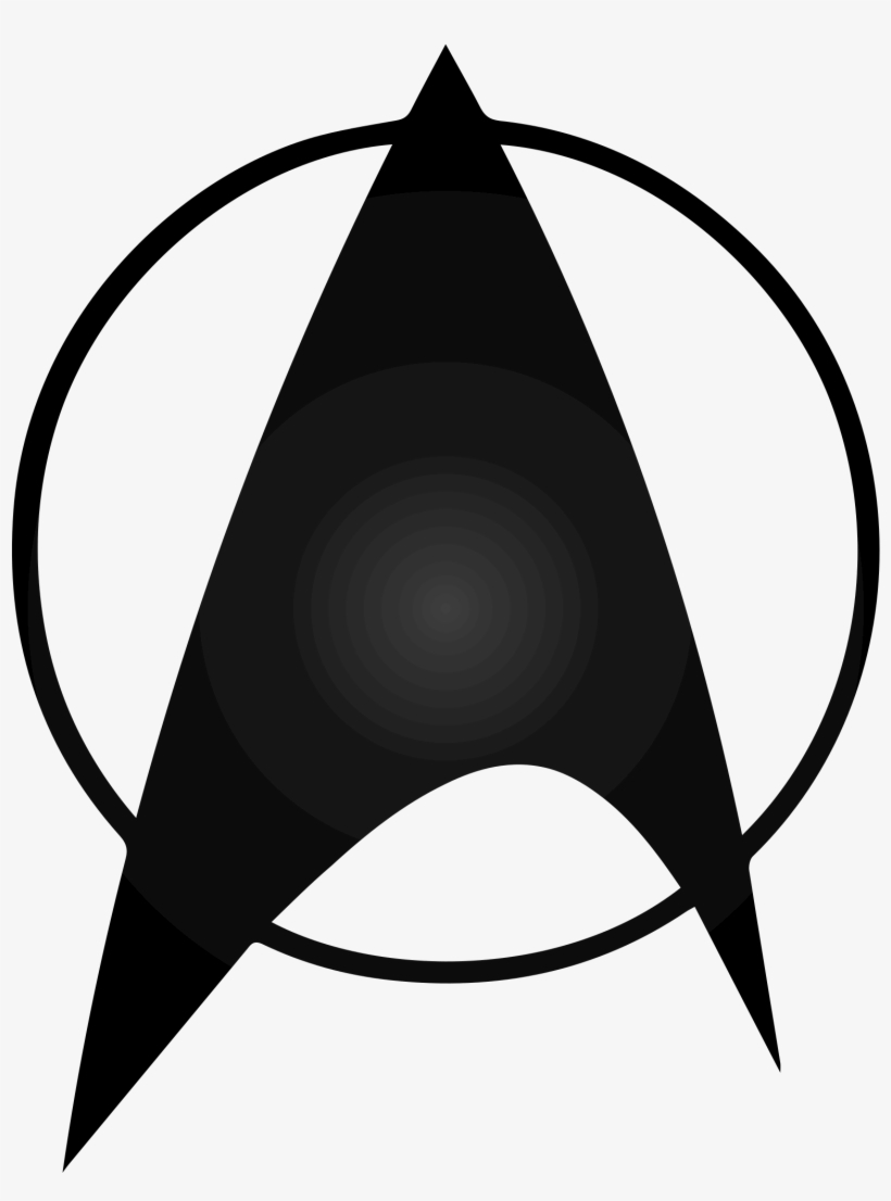 Starfleet Logo Circle Black - Starfleet Logo Png, transparent png #1433852