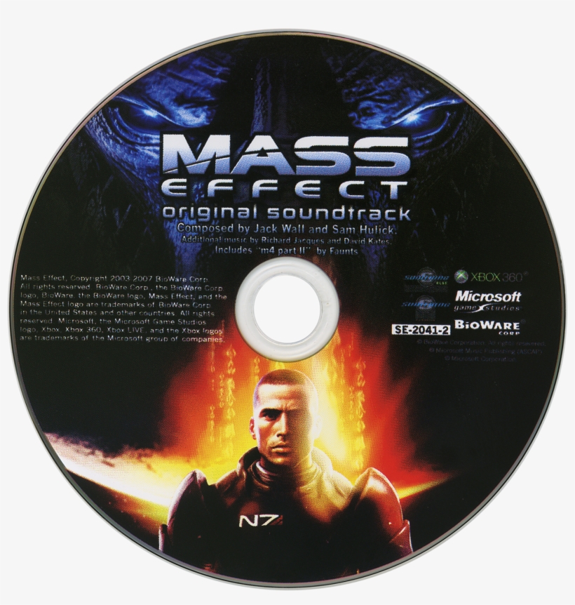 Mass Effect (2007) Mp3 - Mass Effect 1 Cover & Disc, transparent png #1434230